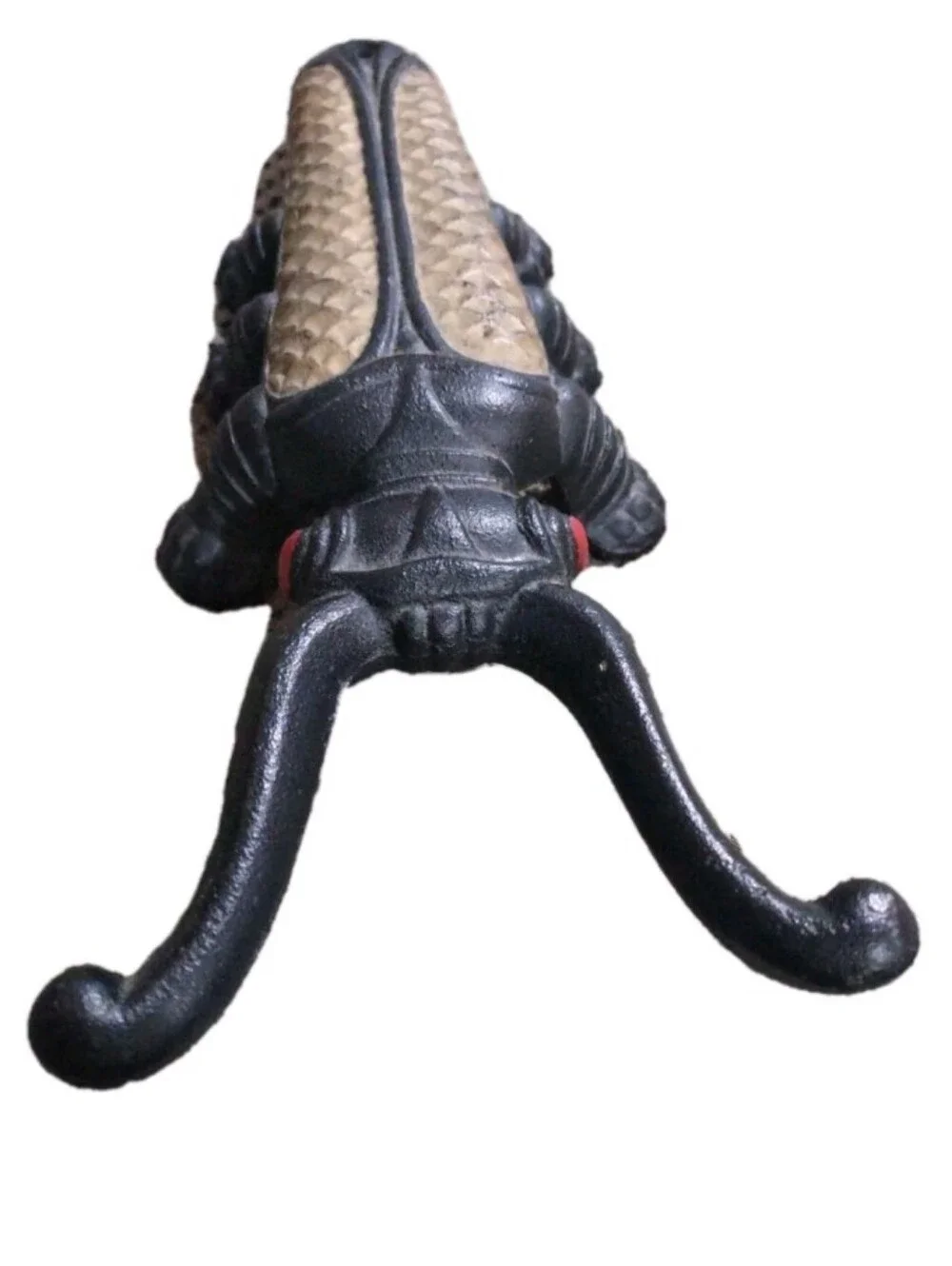 Antique Victorian Cast Iron Beetle Bug/ Scarub Boot Jack/Door Stop Rare 19th-C
